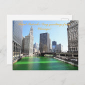 St Patrick's Day Grußkarten aus Chicago Postkarte (Vorne/Hinten)