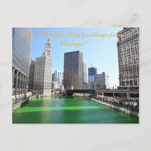 St Patrick's Day Grußkarten aus Chicago Postkarte (Vorderseite)