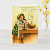 St. Patrick's Day Grußkarten Karte (Gelbe Blume)