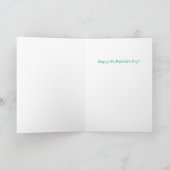 St. Patrick's Day Grußkarten mit Kleeblättern Dankeskarte (Innenseite)