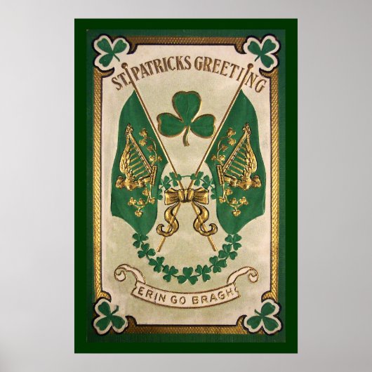 St. Patricks Day Grußplakat Poster (Vorne)