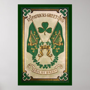 St. Patricks Day Grußposter Poster