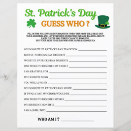 St. Patrick's Day Guess Who Game
