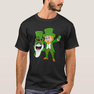 St Patricks Day Hai Umarmung Leprechaun Jungen Kin T-Shirt