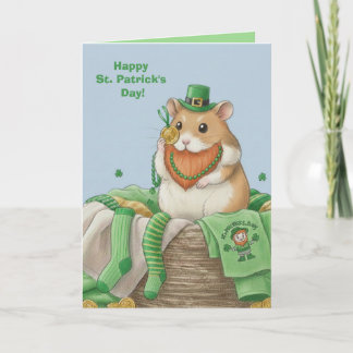 St. Patrick's Day Hamster Greeting Card Karte