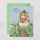 St. Patrick's Day Hamster Postcard Postkarte (Vorne/Hinten)