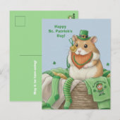 St. Patrick's Day Hamster Postkarte (Vorne/Hinten)