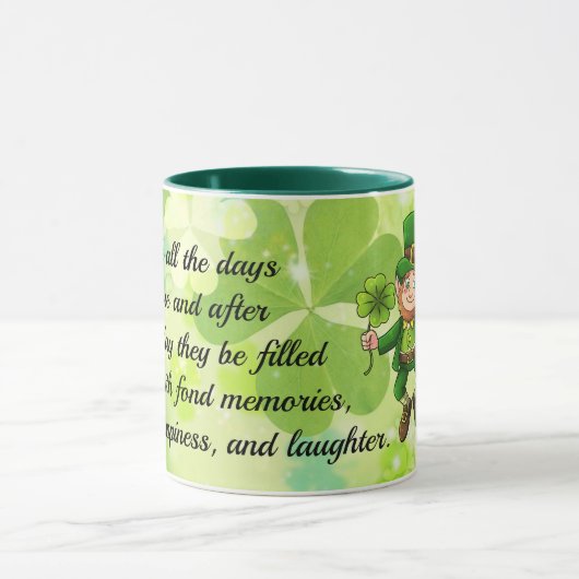 St. Patrick's Day Happiness & Laughter Tasse (Zentrum)