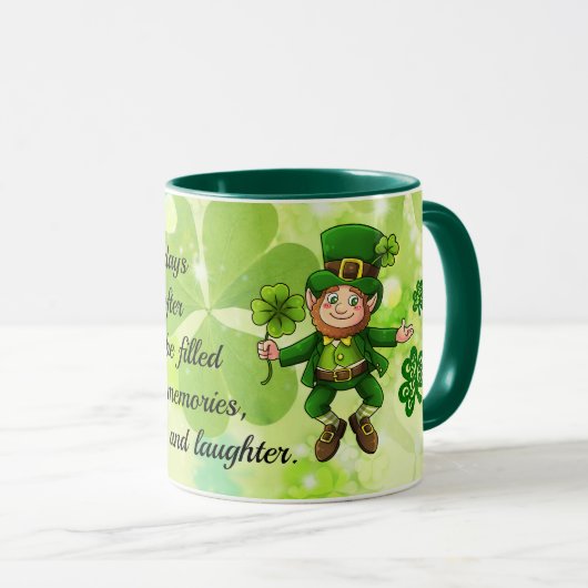 St. Patrick's Day Happiness & Laughter Tasse (VorderseiteRechts)