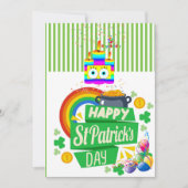 St. Patrick's Day Happy Birthday Einladung (Vorderseite)