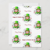 St. Patrick's Day Happy Birthday Einladung (Vorderseite)