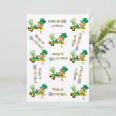 St. Patrick's Day Happy Birthday Einladung (Stehend Vorderseite)