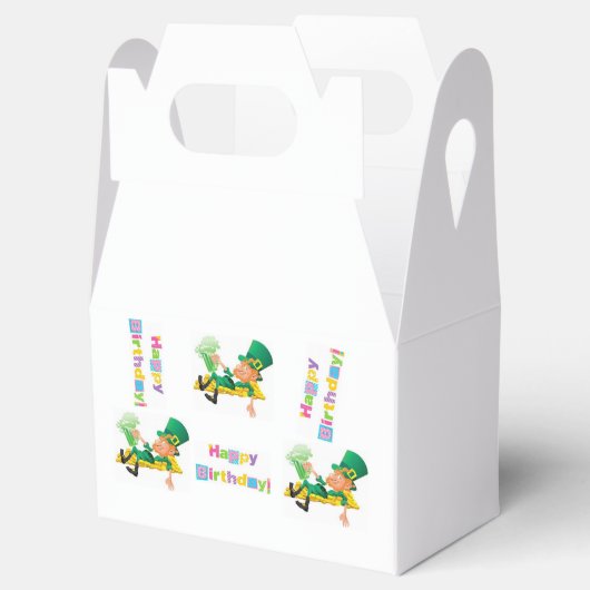 St. Patrick's Day Happy Birthday Gable Favor Box Geschenkschachtel (Geöffnet)