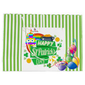 St. Patrick's Day Happy Birthday Geschenktasche Große Geschenktüte (Rückseite)