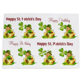 St. Patrick's Day Happy Birthday Geschenktasche Große Geschenktüte (Vorderseite)