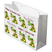 St. Patrick's Day Happy Birthday Geschenktasche Große Geschenktüte (Vorderseite Schrägansicht)