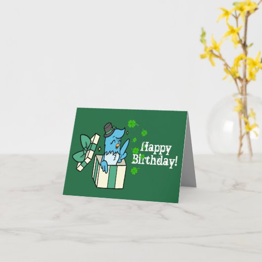 St. Patrick's Day Happy Birthday Karte (Gelbe Blume)