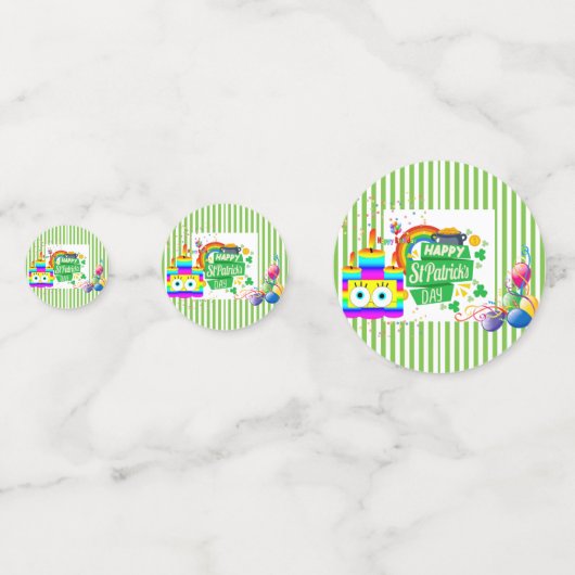 St. Patrick's Day Happy Birthday Konfetti (Rückseiten)