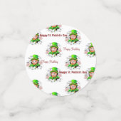 St. Patrick's Day Happy Birthday Konfetti (Klein Vorderseite)