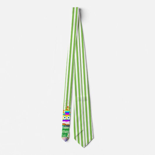 St. Patrick's Day Happy Birthday Krawatte (Rückseite)