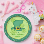 St. Patrick's Day Happy Birthday Name Personalisie Pappteller (Party)