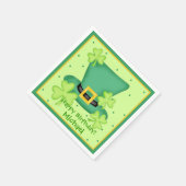 St. Patrick's Day Happy Birthday Name Personalisie Serviette (Ecke)