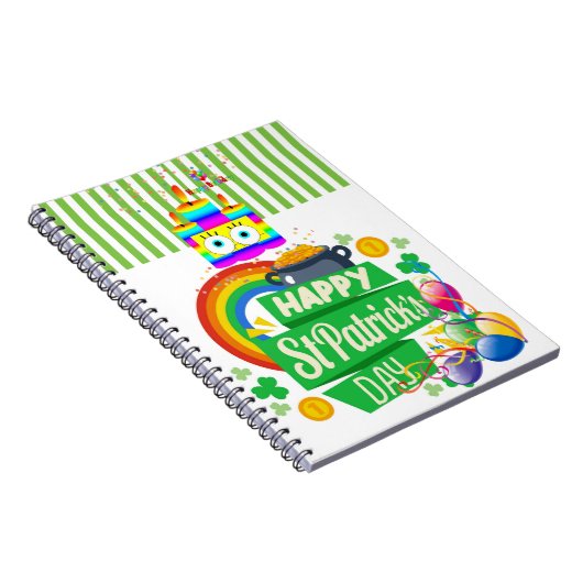 St. Patrick's Day Happy Birthday Notebook Notizblock (Rechte Seite)