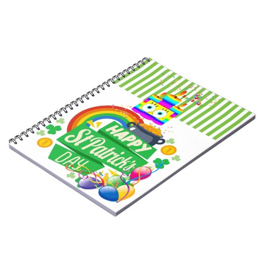 St. Patrick's Day Happy Birthday Notebook Notizblock (Linke Seite)