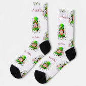 St. Patrick's Day Happy Birthday Socks Socken (Linkes Detail)