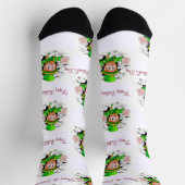 St. Patrick's Day Happy Birthday Socks Socken (Oben)