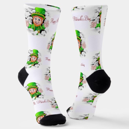 St. Patrick's Day Happy Birthday Socks Socken (Gewinkelt)