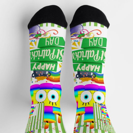 St. Patrick's Day Happy Birthday Socks Socken (Oben)