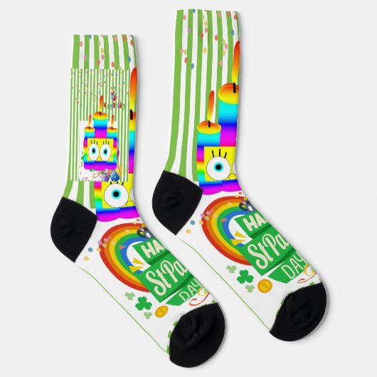 St. Patrick's Day Happy Birthday Socks Socken (Rechts)