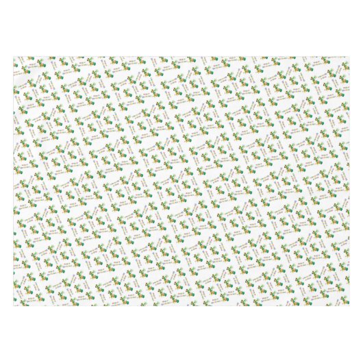 St. Patrick's Day Happy Birthday Tablecloth Tischdecke (Vorderseite (Horizontal))
