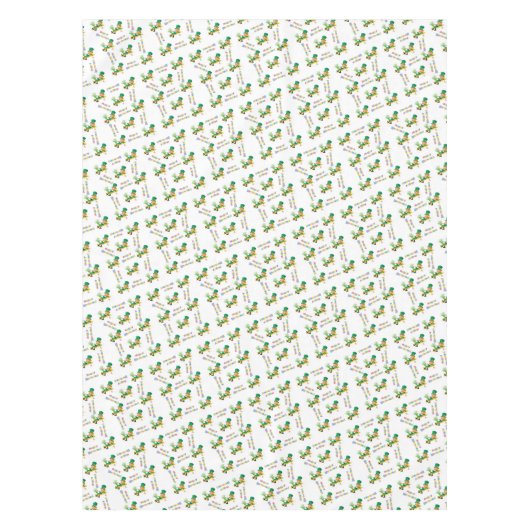 St. Patrick's Day Happy Birthday Tablecloth Tischdecke (Vorderseite)