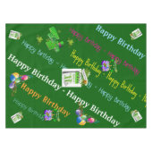 St. Patrick's Day Happy Birthday Tablecloth Tischdecke (Vorderseite (Horizontal))