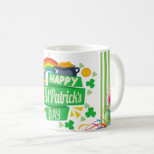 St. Patrick's Day Happy Birthday Tasse (VorderseiteRechts)