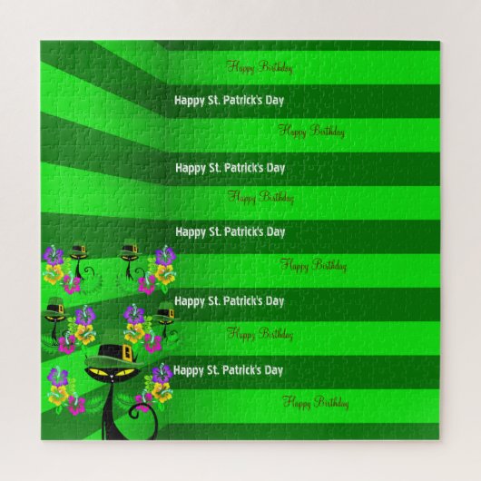 St. Patrick's Day Happy Geburtstag Jigsaw Puzzle C (Vertikal)