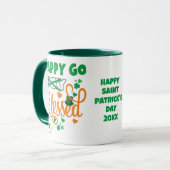 St Patrick's Day HAPPY GO Lucky BLESSED Christlich Tasse (Vorderseite Links)
