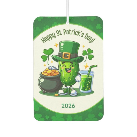 St Patricks Day Happy Pickle Autolufterfrischer (Vorderseite)
