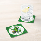 St Patricks Day Happy Pickle Rechteckiger Pappuntersetzer (Vor Ort)