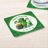St Patricks Day Happy Pickle Rechteckiger Pappuntersetzer (angewinkelt)