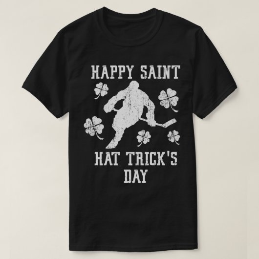St Patricks Day HAPPY SAINT HAT TRICK'S DAY Funny T-Shirt (Design vorne)