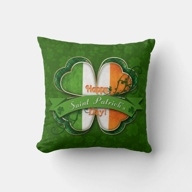 St. Patrick's Day - Happy St. Patrick's Day Kissen (Vorderseite)
