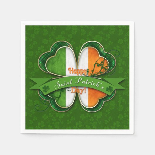 St. Patrick's Day - Happy St. Patrick's Day Serviette (Vorderseite)