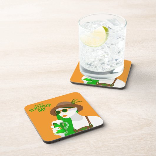 St. Patrick's Day Hard Plastic Beverage Coaster Getränkeuntersetzer (Rechte Seite)