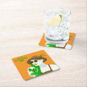 St. Patrick's Day Hard Plastic Beverage Coaster Rechteckiger Pappuntersetzer (Vor Ort)