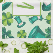 St. Patrick's Day Hat and Clovers Geschirrtuch (Gefaltet)