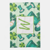 St. Patrick's Day Hat and Clovers Geschirrtuch (Vertikal)