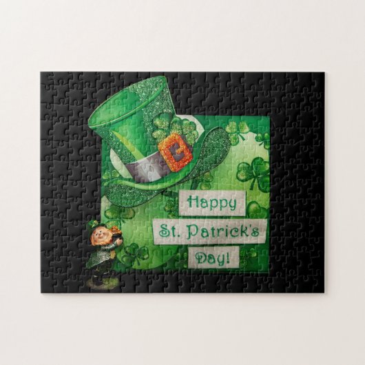 St. Patrick's Day Hat and Leprechaun Puzzle (Horizontal)
